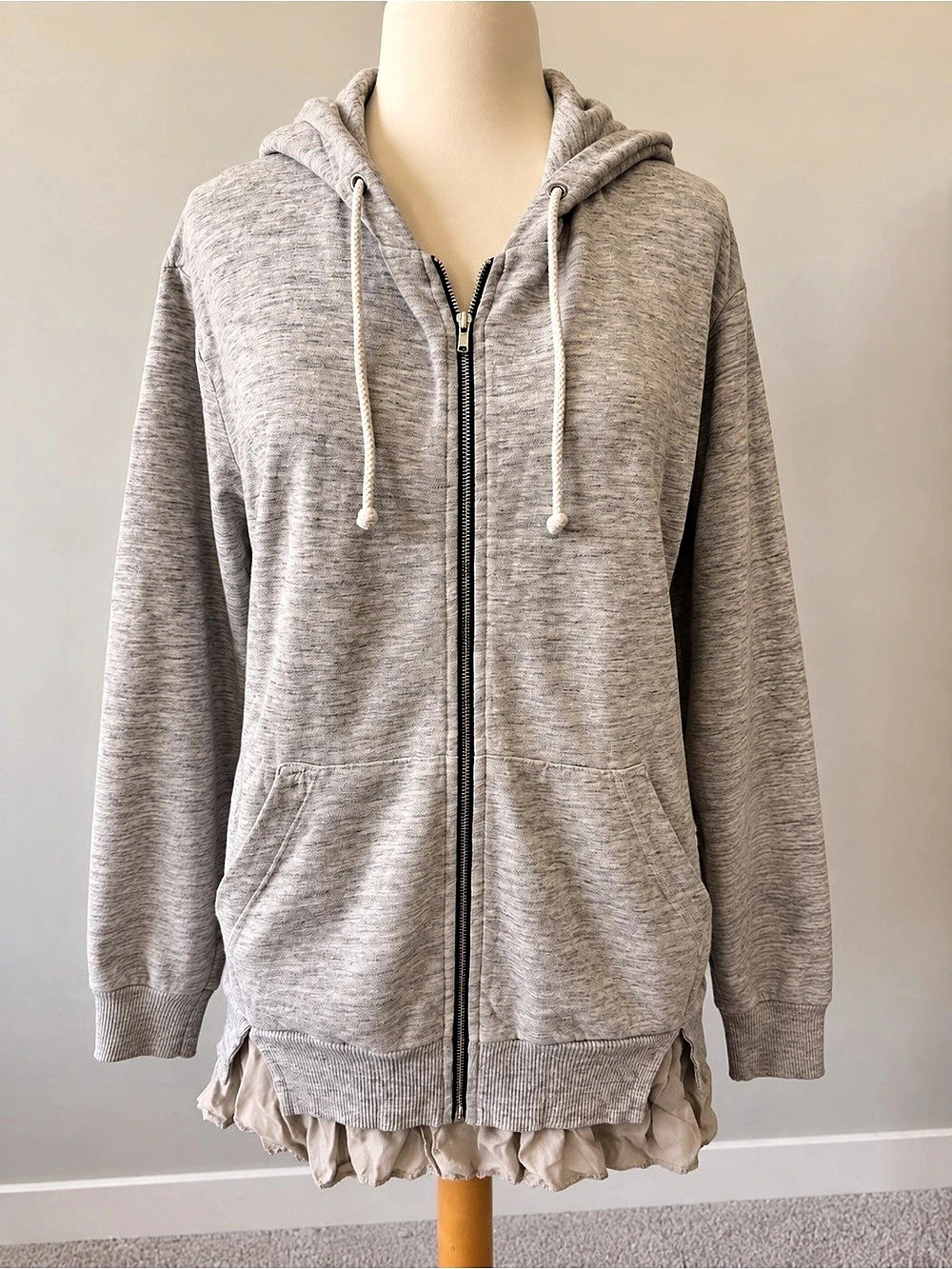 Clu Gray Zip Hoodie Size Medium Like New